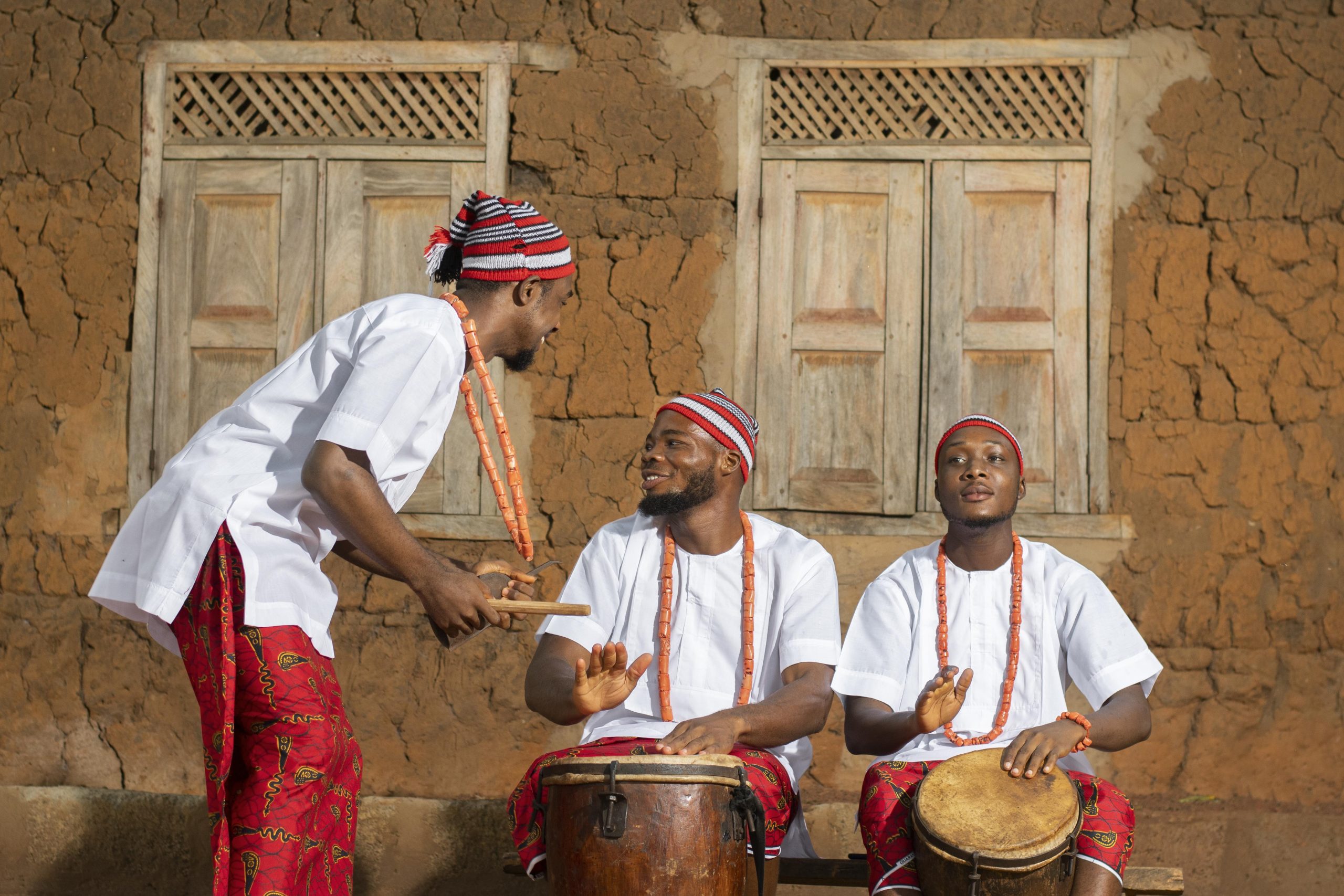 African musicians sharing cultural traditions